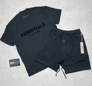 Essentials ‘BLACK LIMO’ T-shirt + Shorts Set