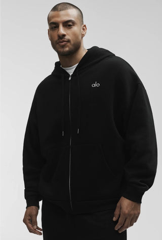 ALO Accolade Full Zip Hoodie 'BLACK'