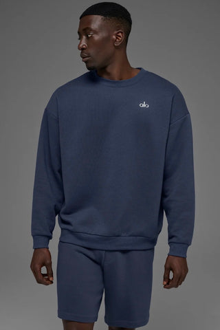ALO Accolade Crew Neck Pullover 'NAVY'