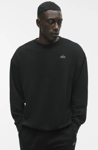 ALO Accolade Crew Neck Pullover 'BLACK'