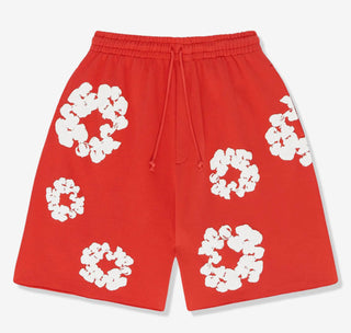 Denim Tears Cotton Wreath ‘RED’ Shorts