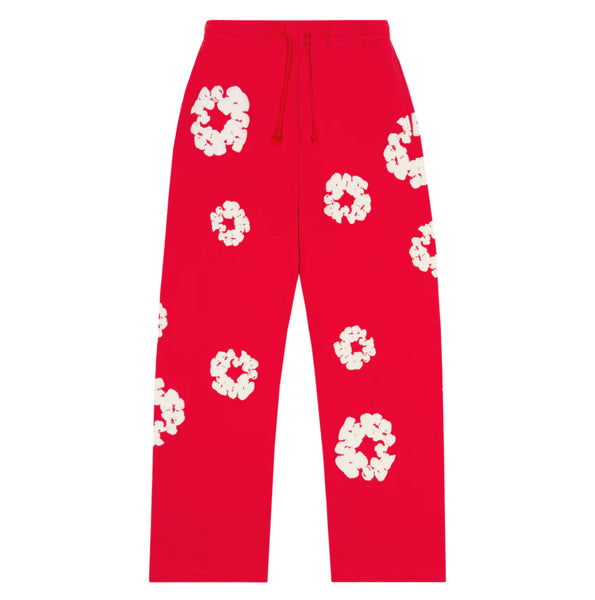 Denim Tears Cotton Wreath Baggy Sweatpants 'RED' – officialdriphub