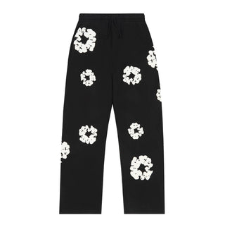 Denim Tears Cotton Wreath Baggy Sweatpants ‘BLACK’