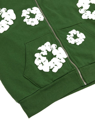 Denim Tears Cotton Wreath Zip Hoodie ‘GREEN’