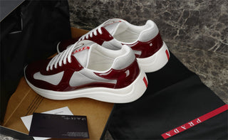 PRADA AMERICAS CUP PATENT LEATHER ‘BURGUNDY’