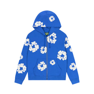 Denim Tears Cotton Wreath Zip Hoodie ‘BLUE’