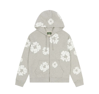 Denim Tears Cotton Wreath Zip Hoodie ‘GREY’