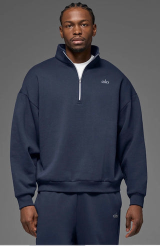 ALO Accolade 1/4 Zip Pullover 'NAVY