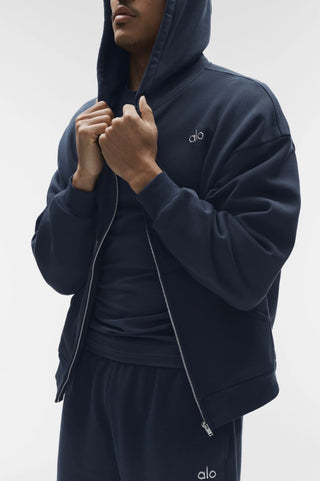 ALO Accolade Full Zip Hoodie 'NAVY'