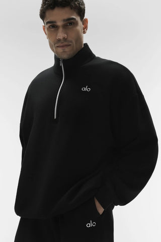 ALO Accolade 1/4 Zip Pullover 'BLACK'