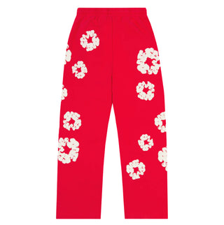 Denim Tears Cotton Wreath Baggy Sweatpants ‘RED’