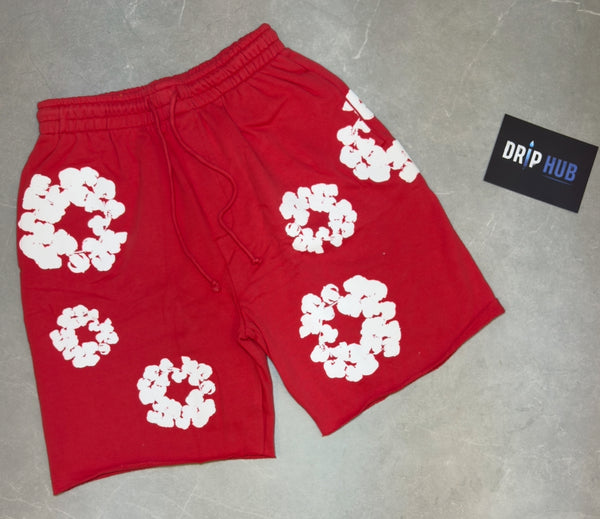 Denim Tears Cotton Wreath 'RED' Shorts – officialdriphub