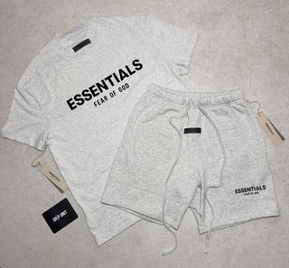 FOG Essentials ‘HEATHER OATMEAL’ T-shirt + Shorts Set