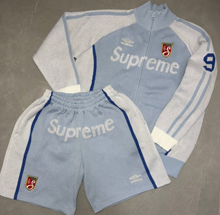 SUPREME x UMBRO SWEATER + SHORTS SET (LIGHT BLUE)