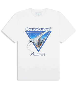 CASABLANCA AIIIIIIR PRINTED T-SHIRT (WHITE)