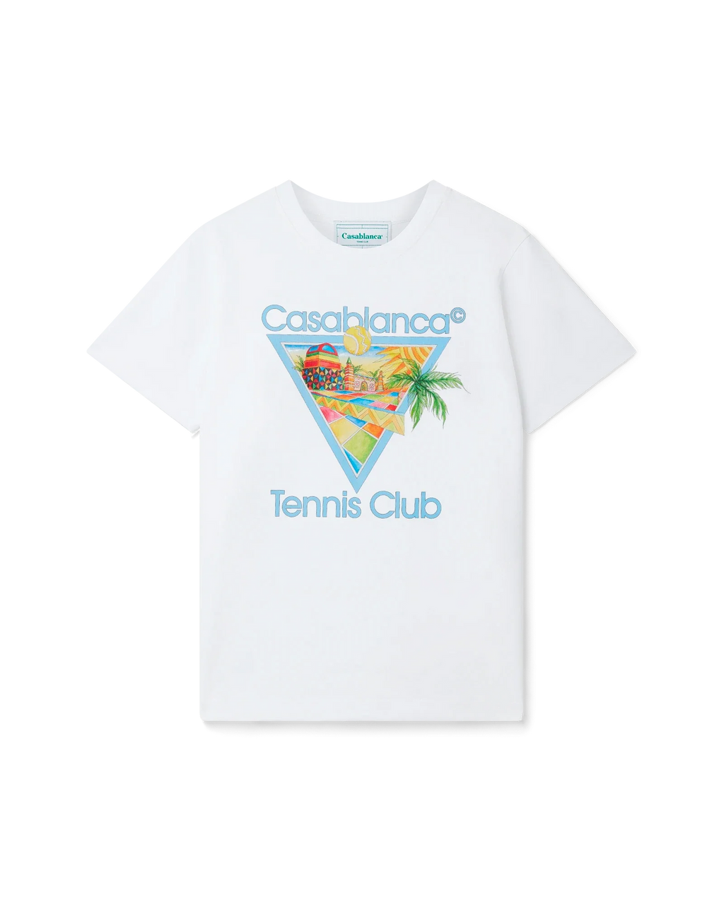 CASABLANCA AFRO CUBISM TENNIS CLUB T-SHIRT (WHITE) – officialdriphub