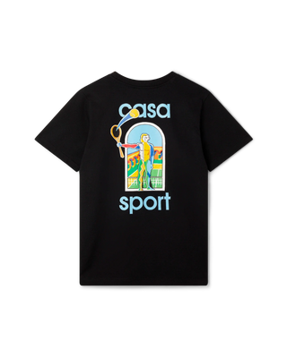 CASABLANCA LE JEU COLORE CASA SPORT T-SHIRT (BLACK)