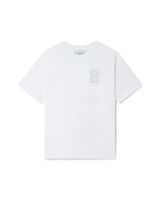 CASABLANCA TENNIS PASTELLE T-SHIRT (WHITE)